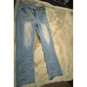 XXL (16) Straight leg stretch faded jeans